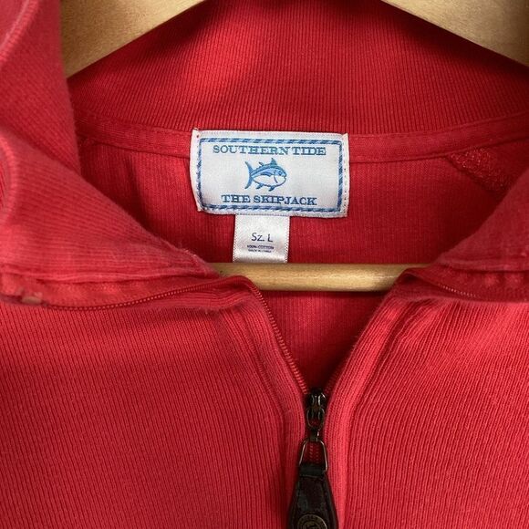 Men's Southern Tide‎ Skipjack 1/4 Zip Pullover salmon large - Picture 5 of 7